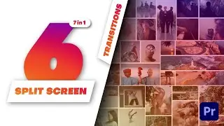 Multiscreen Transitions - 6 Split Screen Template for Premiere Pro | Tutorial