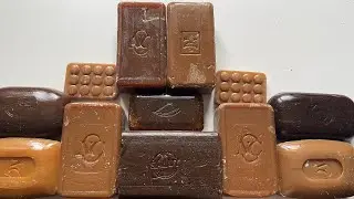 ASMR CUTTING OF LACQUER TAR SOAP