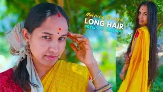 Morning Routine LONG HAIR Drying at Sunlight || South Indian Telangana Women's Lifestyle