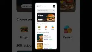 Figma Tutorial - Food order app UI #shorts
