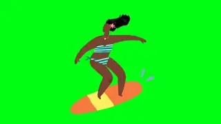 Green Screen [1080p] - SURFING, SPORT, PADDLING, BEACH, WAVE, SURF BOARD, WATER SWIM, BIKINI, SPLASH