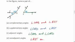 Geo 1.5 (2 of 4) Special Pairs of Angles, Examples 1 and 2