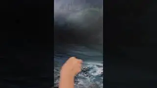 trying to get the sea to move on the canvas #artshorts #oilpainting #myart #oceanart #artistpainting