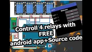 Control 4 relay using Android phone via Bluetooth with source code 