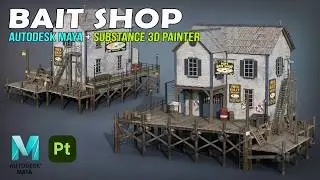 Fishing Bait Shop | Autodesk Maya + Substance 3D Painter
