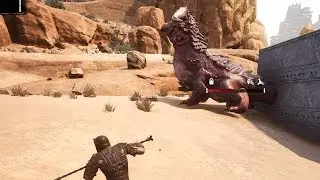 Conan Exiles Raid - First time ever raiding with a Pet Dragon