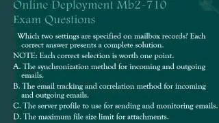 ExamUnion MB2 710  Microsoft Dynamics CRM 2016 Online Deployment Exam Questions