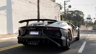 INSANO!!! LAMBORGHINI AVENTADOR SV Roadster COM ESCAPAMENTO GINTANI ACELERANDO!!!   *João Vilkas*
