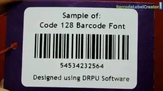 Verfahren zum Erzeugen und Drucken von Barcode-Etikett mit Code 128 Barcode-Font