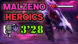 [MHR:S|PC] Malzeno Heroics 3'28 Switch Axe 🐉 [メル･ゼナ | スラアク] Solo TA - 5★ Crimson Moonlight | 月光染めし紅