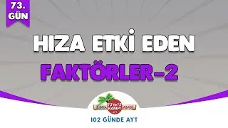 📌73.GÜN l Hıza Etki Eden Faktörler - 2 🤓 Kimya Adası 