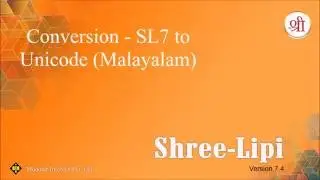 Conversion - SL7 to Unicode (Malayalam)