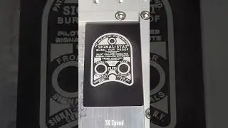Laser etching a tag for a vintage turn signal with Cloudray 30w laser