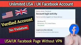 How to create USA / UK Facebook Account | Easy Way to Create USA Profile Page | USA Facebook ID 2024