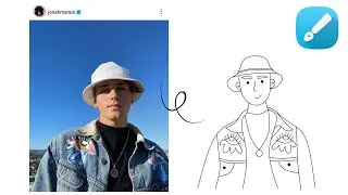 Turn Photo into Digital Cartoon Character SKETCH in Infinite Design App | PART 1