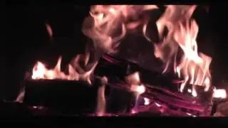 Fireplace video background with sound - no loops