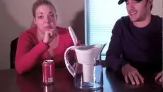 What happens when you pour soda in a Brita water pitcher?