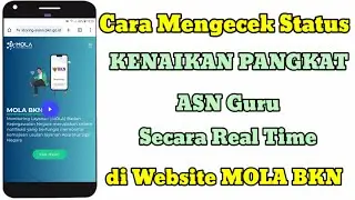 Cara Mengecek Status/Progres Kenaikan Pangkat ASN Guru di Website MOLA BKN