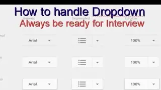 Selenium Web Driver: How to Handle Drop Down