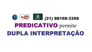 PREDICATIVE ALLOWS DOUBLE INTERPRETATION!!!!