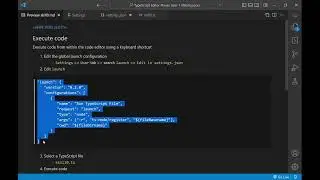 TypeScript Editor Power User 1 - Skill 9 - Executing Running Code