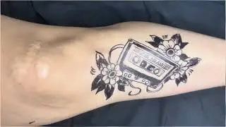 COMO FAZER TATUAGEM NA PERNA COM CANETA PRETA COM DECALQUE