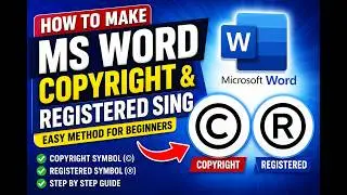 How  To Make Ms Word Copyright and  Registered sing