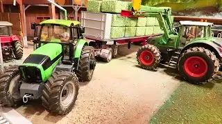 TRACTORS transport HAY BALES on the Corleone Farm | rc farming