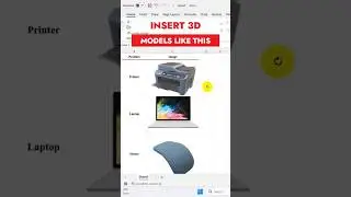 Insert 3D Image in Excel | How to Insert 3D Image in Excel | Insert 3D Model in Excel 