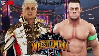 CODY RHODES VS JOHN CENA WWE UNDISPUTED TITLE MATCH WRESTLEMANIA 41 WWE 2K #wrestlemania #johncena
