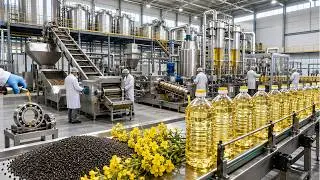 HOW is  Canola oil produced in a factory? Cooking Oil used as lubricant for Machines?
