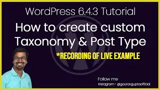 How to Create Taxonomy in WordPress | How to Create Custom Post Type in WordPress