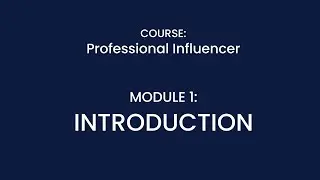 Introduction   The Professional Influencer