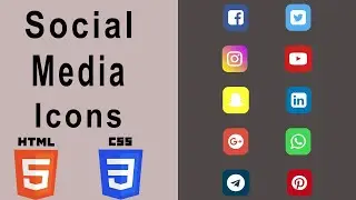 Social Media Icons/Buttons In HTML & CSS | 8bit-code