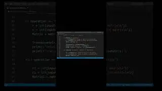 Operations on Matrix in python without using any library || 
