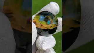 Nebula Marble, two opals, by Supernova Glasscraft