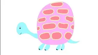 How to draw a turtle in illustrator, рисуем черепаху в иллюстраторе