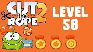 Cut the Rope 2 - Level 58 (3 stars, 84 fruits, 0 stars)