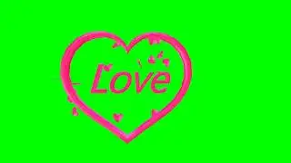 Love Heart Valentine Day HD Animation No.3 - green screen effect & overlay