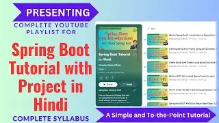 #0 Spring Boot Tutorial with Project in Hindi | Spring Boot Playlist | Spring Boot Tutorial in Hindi