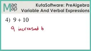 KutaSoftware: Pre-Algebra- Variable And Verbal Expressions