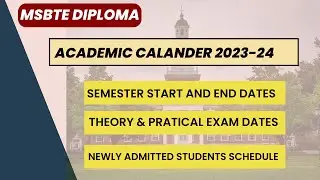 Academic calendar 2023-24/MSBTE Diploma/Msbte new update.