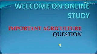 JET AGRICULTURE MOST IMPORTANT QUESTION/JET AGRICULTURE TEST SRIES 02