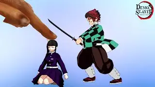 DEMON SLAYER VS JARI TITAN ( TANJIRO & ZENITSU ) #1