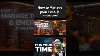 How to Manage your Time by Ansh Mehra (releasing today at 12 PM) #timemanagement #productivity