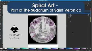 Inkscape 1.3 - Spiral Art - Part of The Sudarium of Saint Veronica