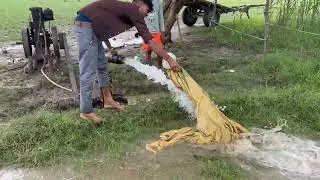 Diesel fuel engine water pump machine start
