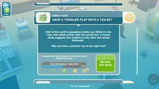 SIMS FREEPLAY - Weekly Tasks - Have a Toddler Play with tea set