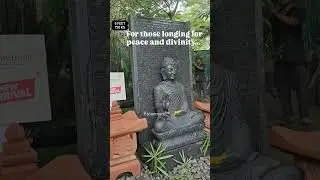 #SHOP 5 FEET GRANITE #WATERFALL, 3 FEET BLACK MARBLE #BUDDHASTATUE AND LANTERNS #shorts #ytshorts