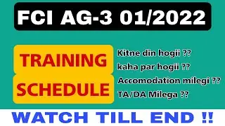 fci ag 3 Training details 2023 #fci #fciag3 #update #waiting #joining #callletter #training